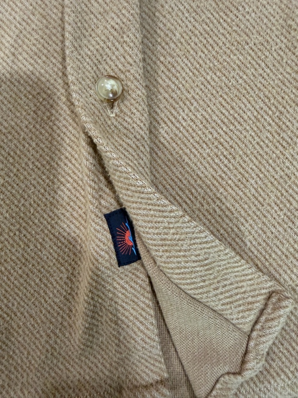 Faherty Womens Long Sleeve Button Up Shirt Sand color Sz Large - Picture 3 of 8